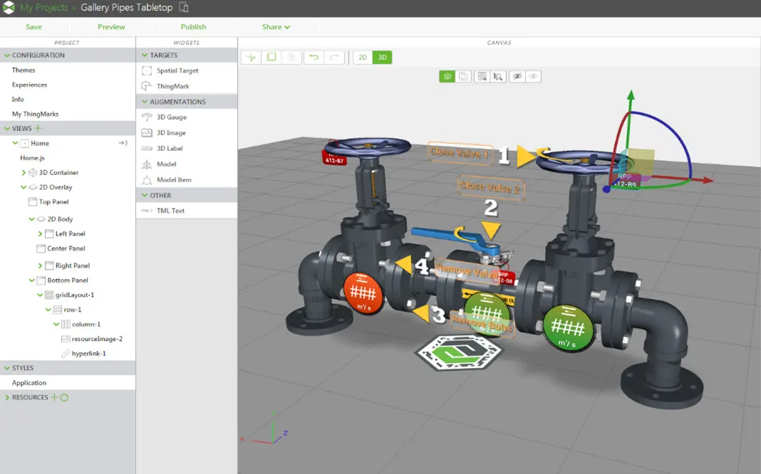 Vuforia Studio screen