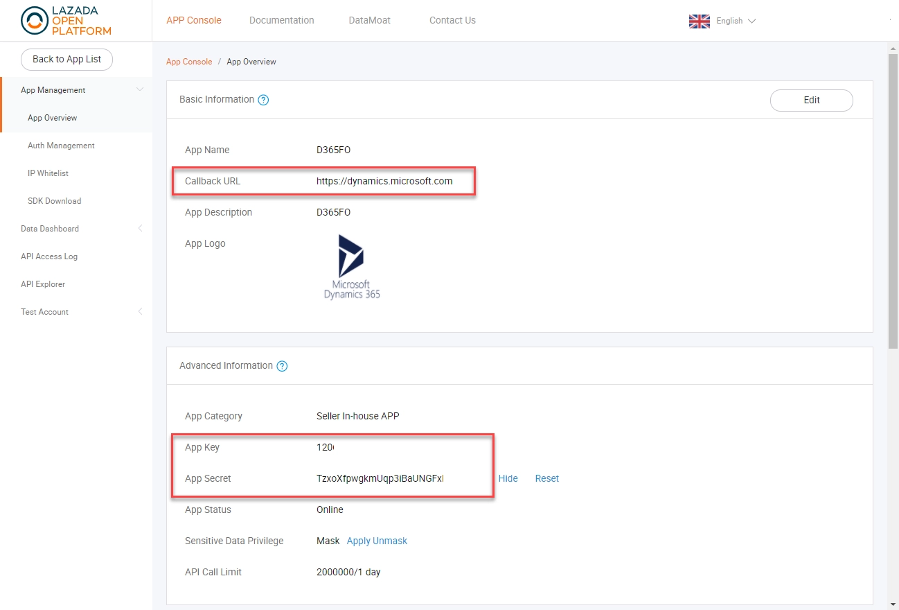 Lazada Dynamics365FO 4