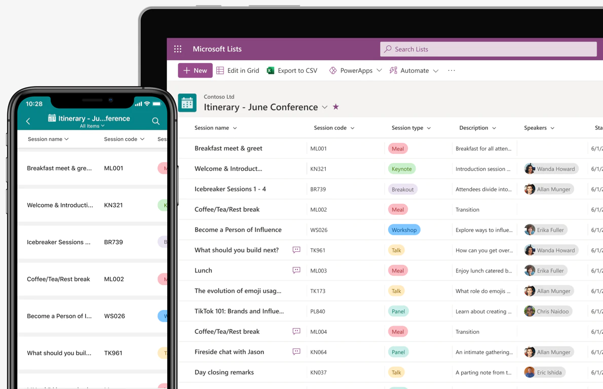 ms lists