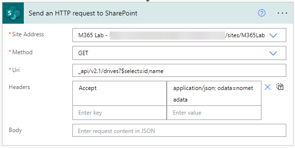 เพื่อหา Drive id ของพื้นที่จัดเก็บเอกสาร (Document library) SharePoint ซึ่งอาจจำเป็นในบางการดำเนินการ (บางการดำเนินการอาจไม่ยอมรับ Id หรือ Library name)