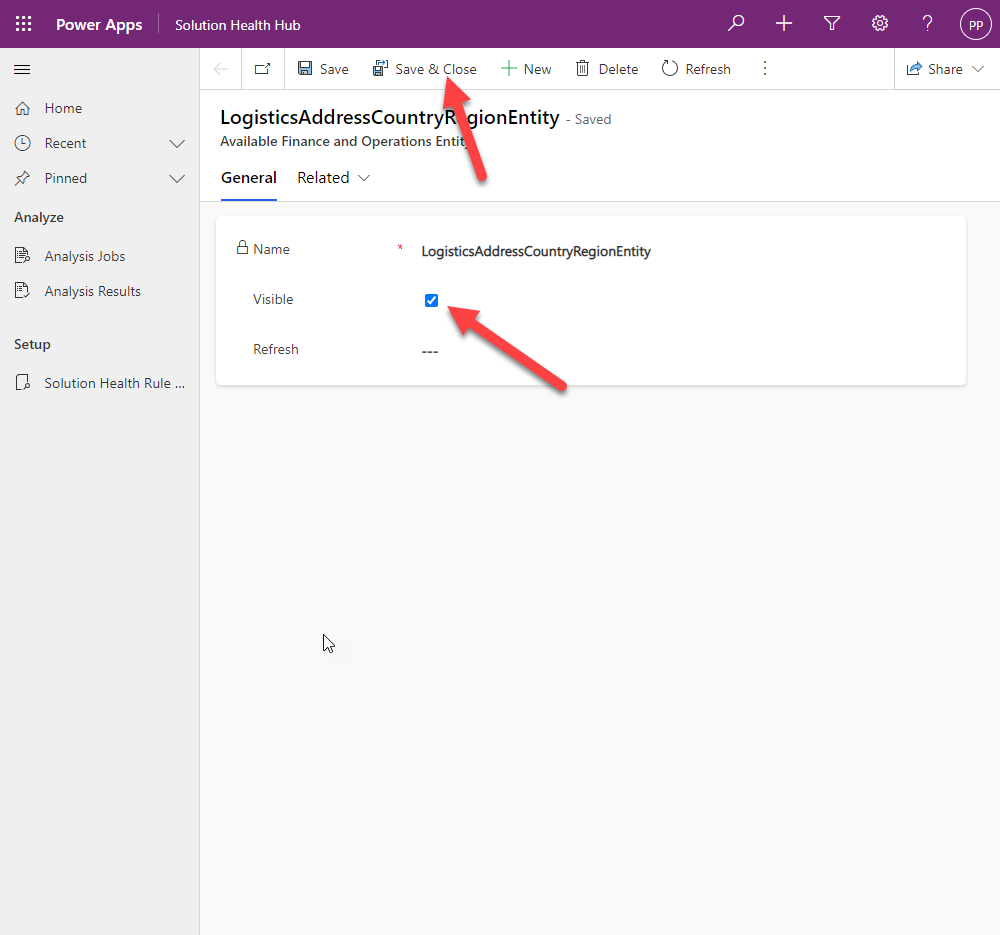 15. Just check the Visible check box and then Save