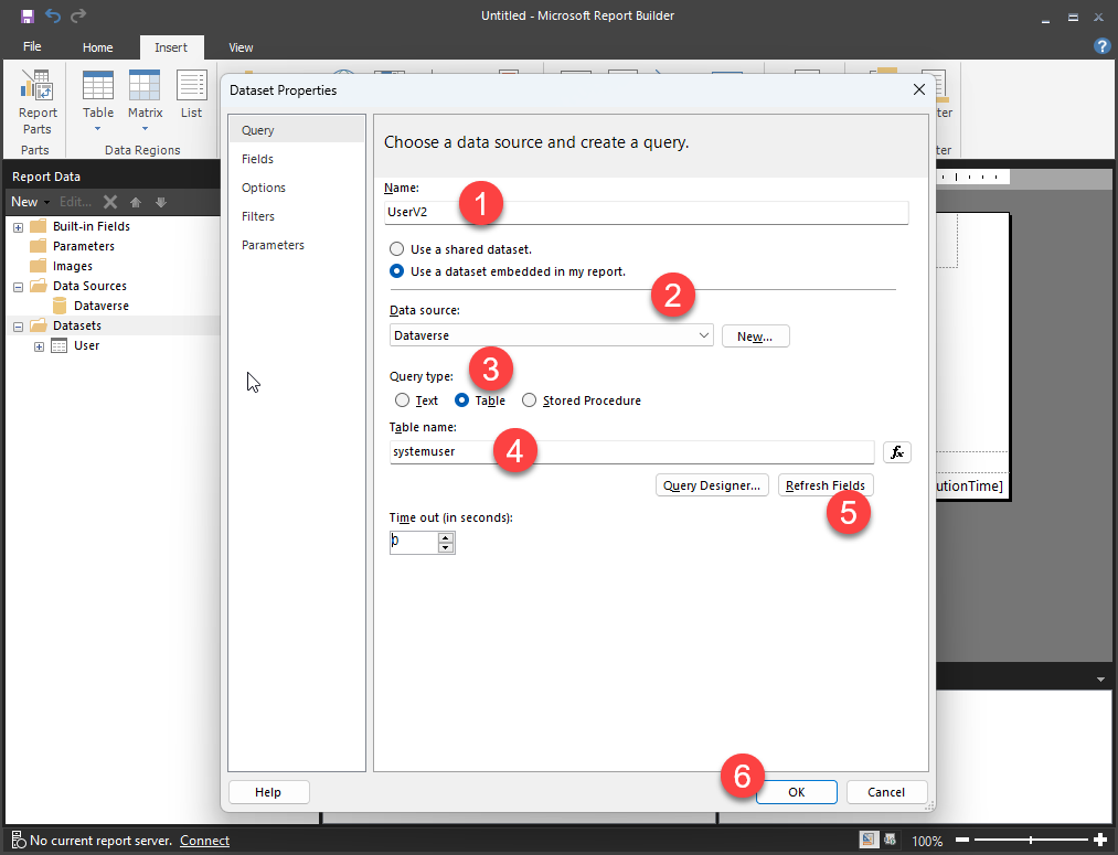 การใช้ Microsoft report builder4