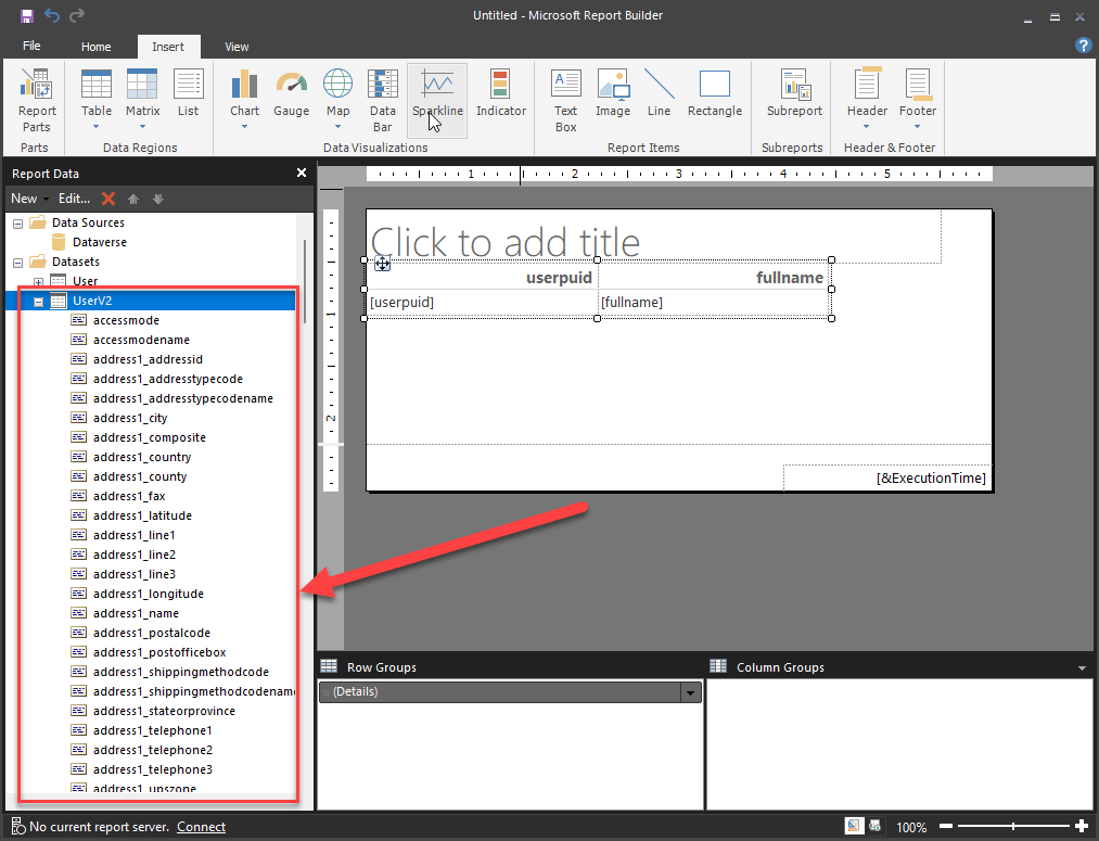 การใช้ Microsoft report builder5