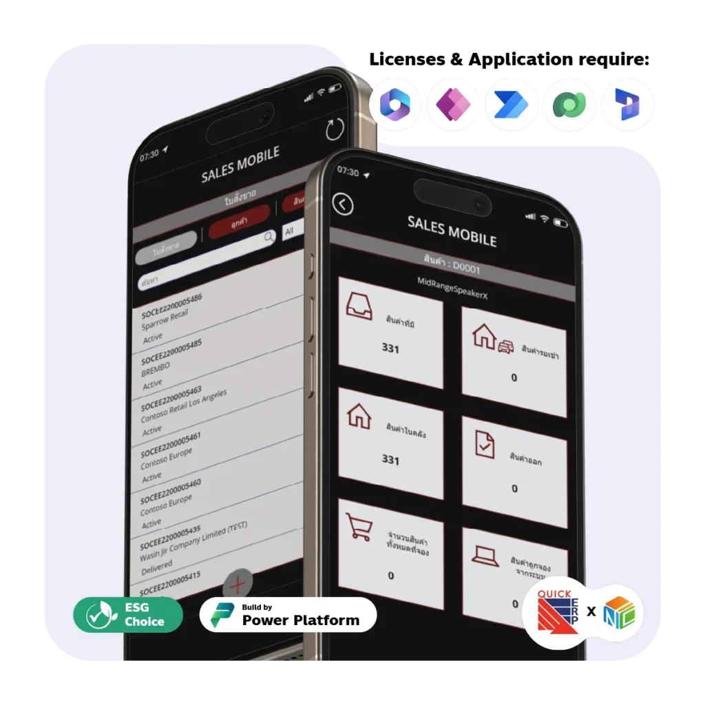 Application สำหรับเปิด Sales Order