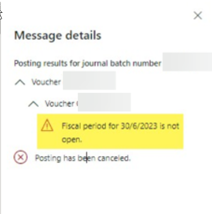 โพสต์บัญชีใน D365FO ไม่ได้ เพราะ Period ยังไม่เปิด
