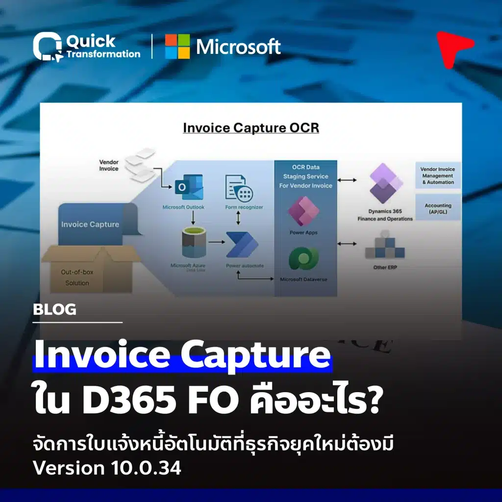 Invoice Capture D365 คือ จัดการใบแจ้งหนี้อัตโนมัติที่ธุรกิจยุคใหม่ต้องมี