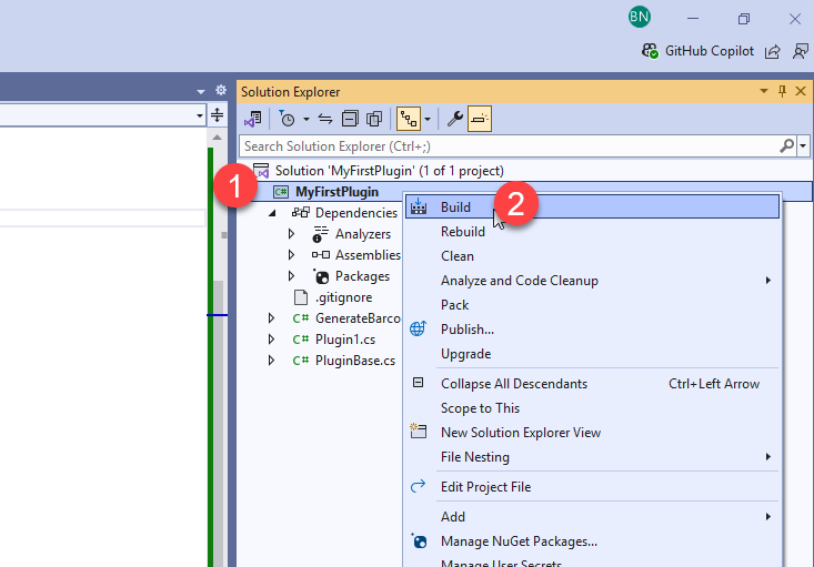 ขั้นตอนที่ 7: Build Project เพื่อสร้าง Plugin Package