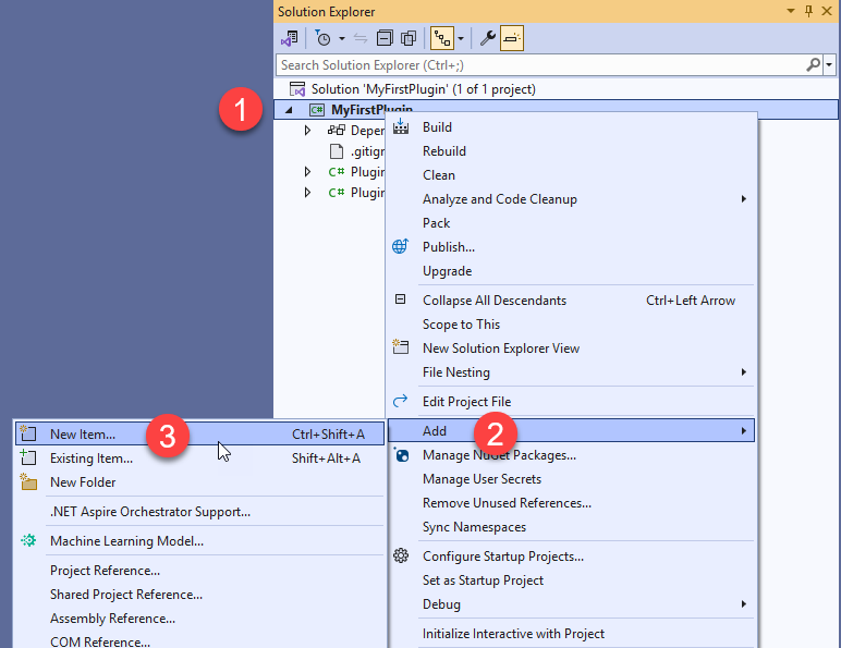 ขั้นตอนที่ 4: สร้างคลาสใหม่สำหรับ Plugin
