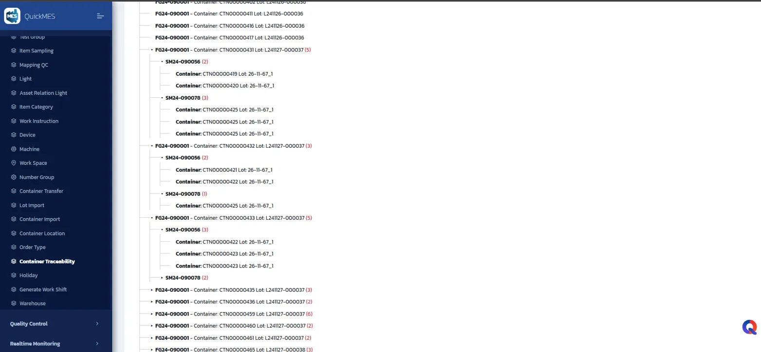 2025 Quick MES Screen 3