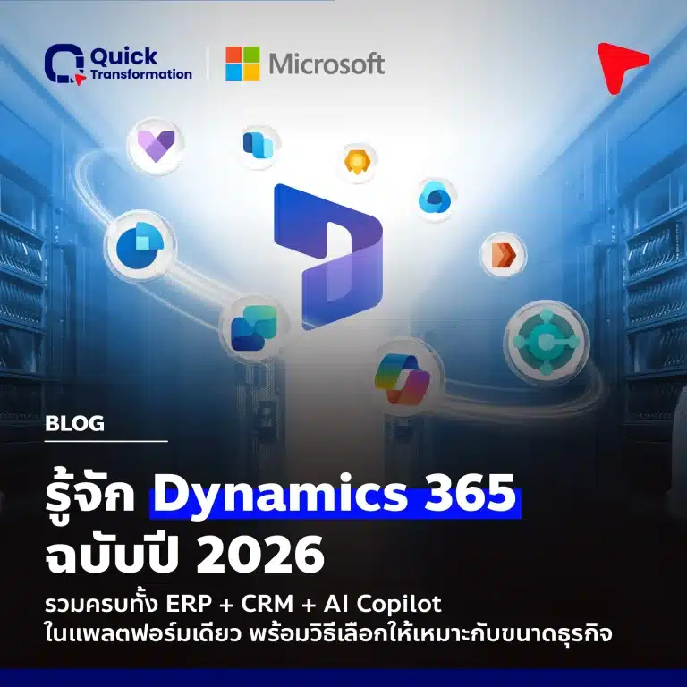 อัปเดต Dynamics 365 ฉบับปี 2026 รวมครบทั้ง ERP + CRM + AI Copilot