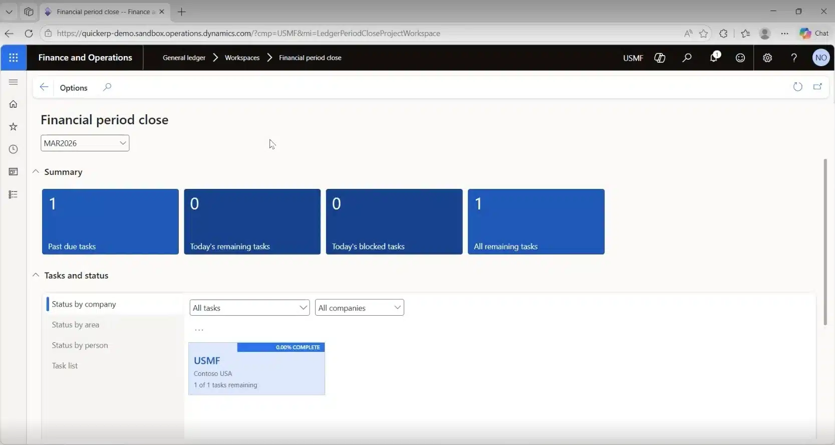 Monitor Financial Close Tasks Overview Monitor Financial Close Tasks Overview