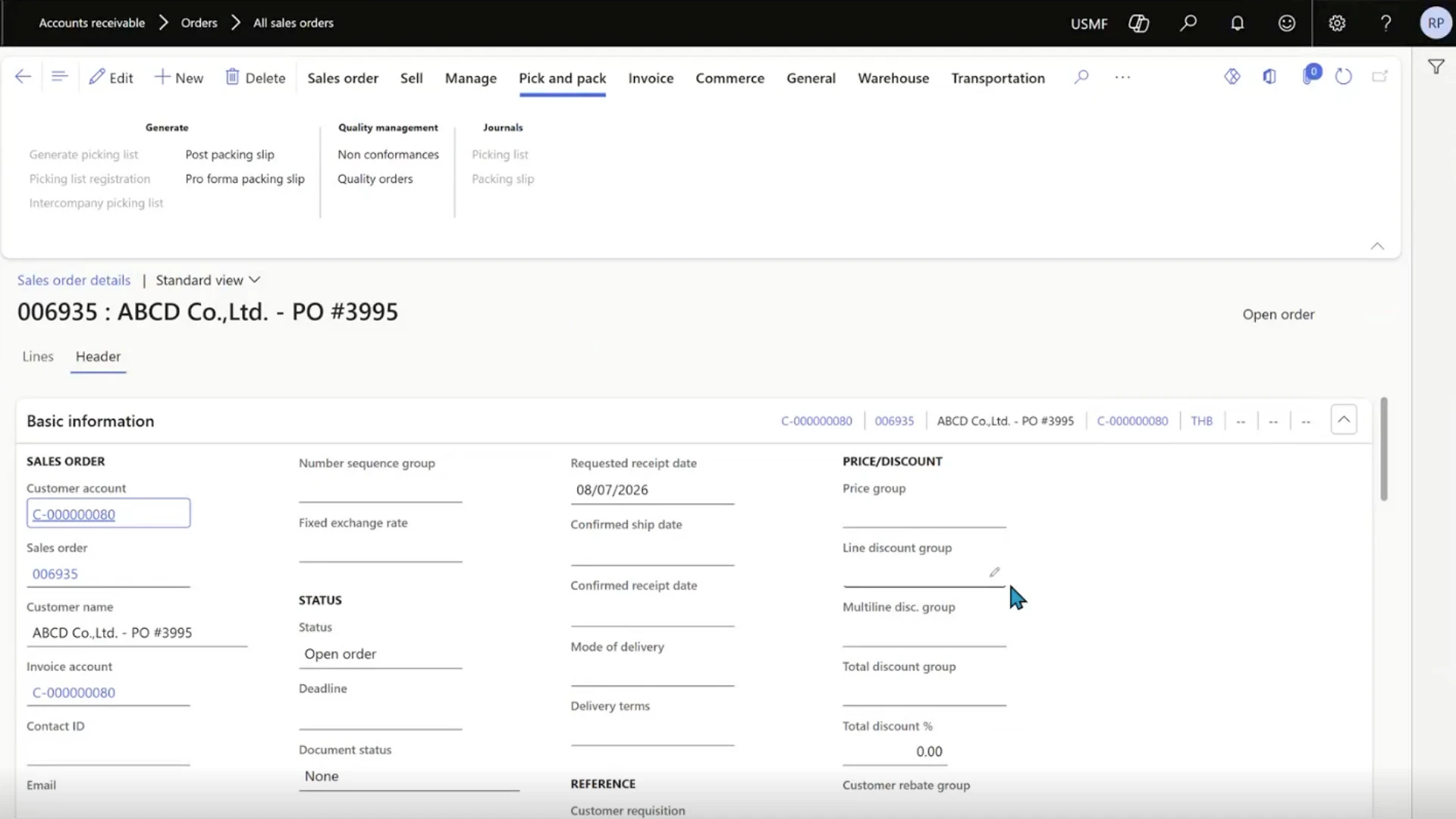 Use Case 4 add fo สร้าง Sales Order จาก Customer PO